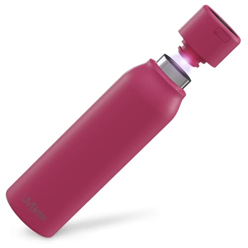SL Travel Gear WB - Go Self-Cleaning UV Water Bottle - 18.6 oz Insulated Stainless-Steel Rechargeable Reusable Bottle Push Button Sterilization Travel Friendly BPA Free Leakproof Safety Lock and Touch Sensor