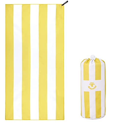 SL Travel Gear - 4Monster Microfiber Beach Towel Quick Dry,Super Absorbent Lightweight Travel Towel for Swimmers, Sand Free Camping Towel, Beach Towels for Pool, Swim, Water Sports,Yoga,Gym,Backpacking
