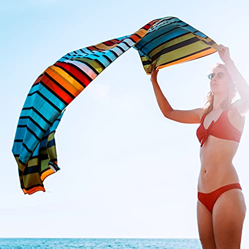 SL Travel Gear - 4Monster Microfiber Beach Towel Quick Dry,Super Absorbent Lightweight Travel Towel for Swimmers, Sand Free Camping Towel, Beach Towels for Pool, Swim, Water Sports,Yoga,Gym,Backpacking