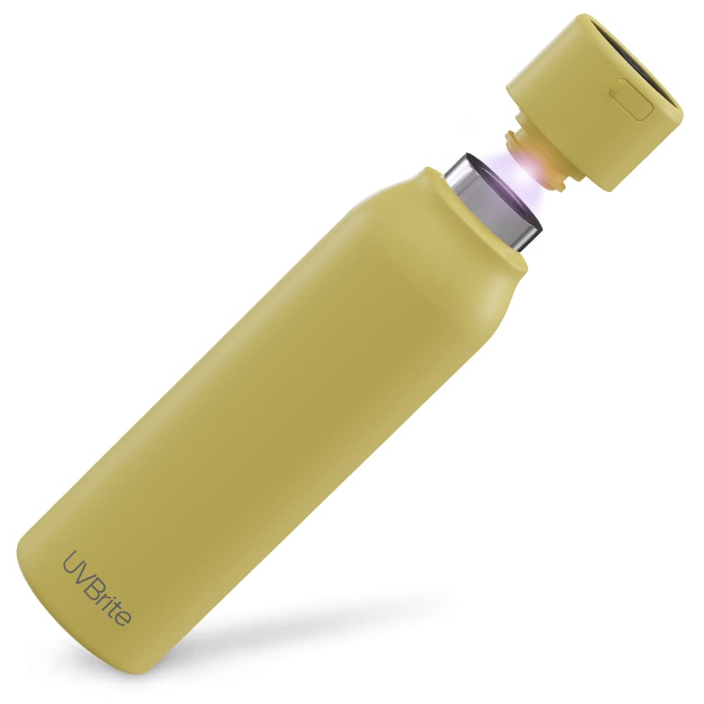 SL Travel Gear WB - Go Self-Cleaning UV Water Bottle - 18.6 oz Insulated Stainless-Steel Rechargeable Reusable Bottle Push Button Sterilization Travel Friendly BPA Free Leakproof Safety Lock and Touch Sensor