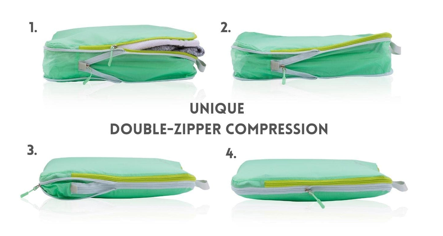 Ultralight Compression Packing Cubes, Suitcase and Backpack Travel Organizer Bags