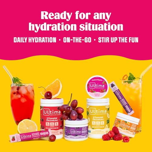SL Travel Supplements - Ultima Replenisher Daily Electrolyte Drink Mix – Original Variety, 20 Packets – Hydration Packets with 6 Electrolytes & Minerals – Keto Friendly, Vegan, Non- GMO & Sugar-Free Electrolyte Powder