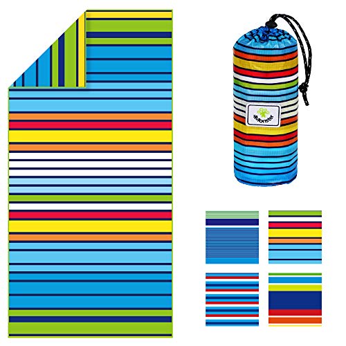 SL Travel Gear - 4Monster Microfiber Beach Towel Quick Dry,Super Absorbent Lightweight Travel Towel for Swimmers, Sand Free Camping Towel, Beach Towels for Pool, Swim, Water Sports,Yoga,Gym,Backpacking