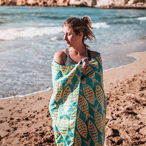 SL Travel Gear - 4Monster Microfiber Beach Towel Quick Dry,Super Absorbent Lightweight Travel Towel for Swimmers, Sand Free Camping Towel, Beach Towels for Pool, Swim, Water Sports,Yoga,Gym,Backpacking