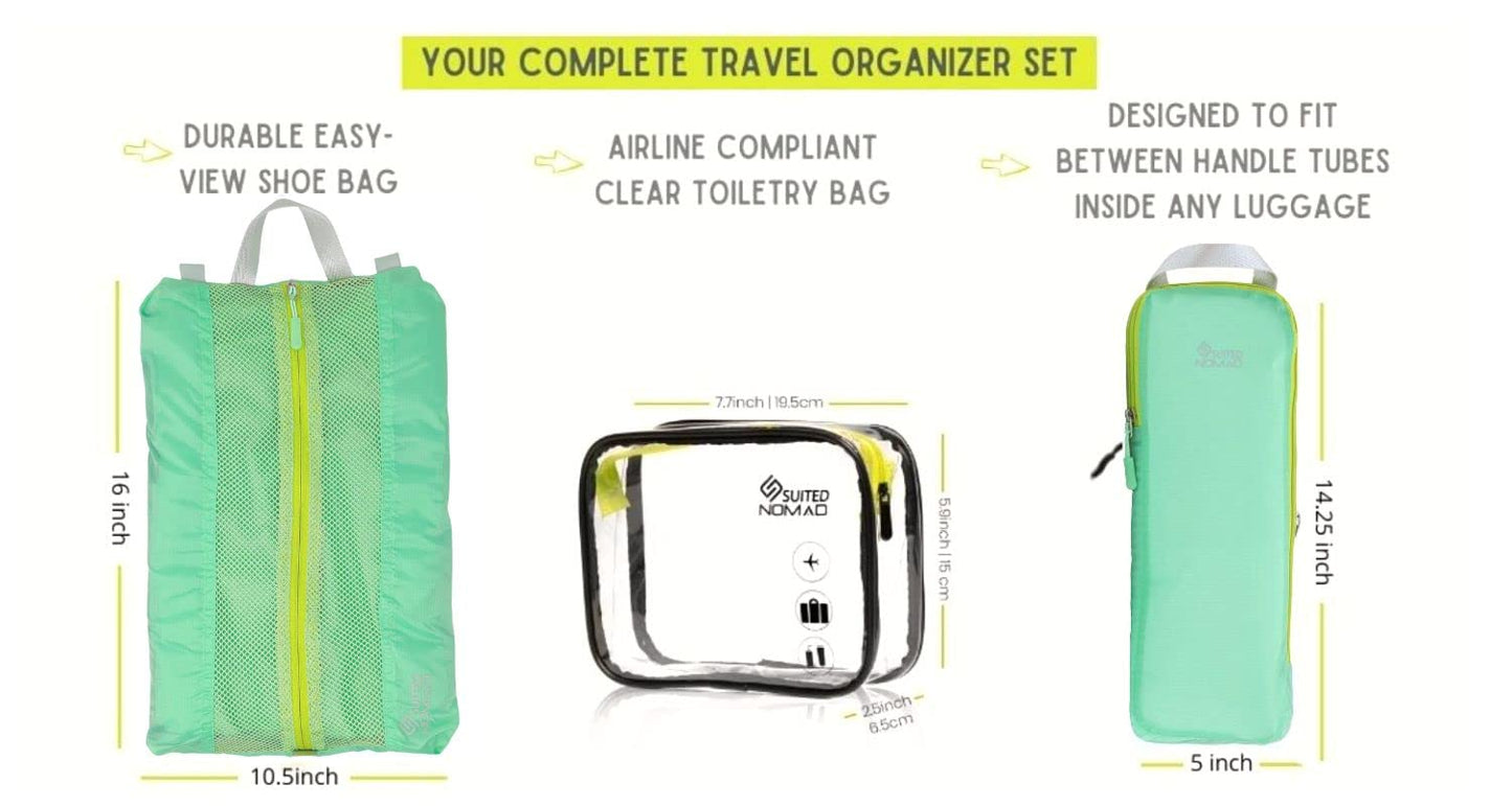 Ultralight Compression Packing Cubes, Suitcase and Backpack Travel Organizer Bags