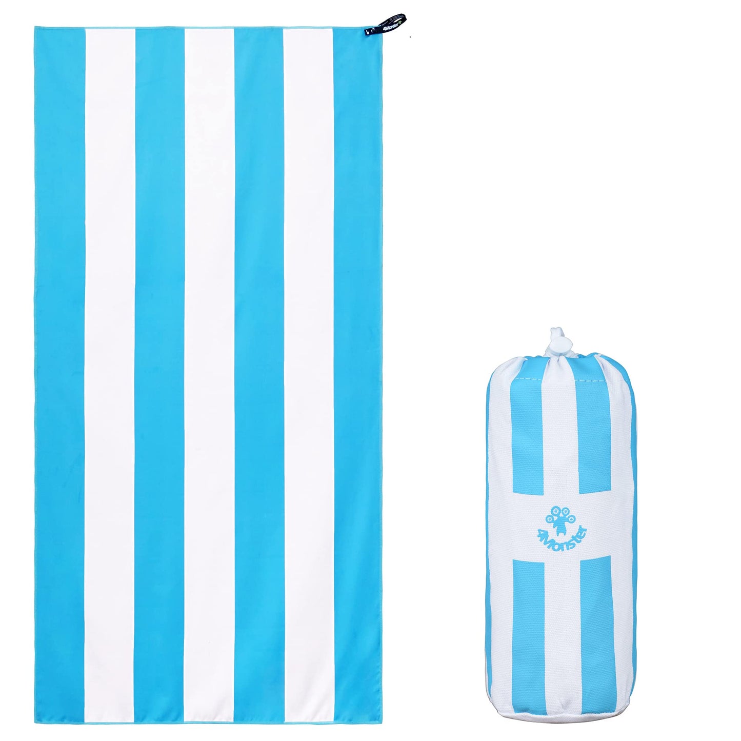 SL Travel Gear - 4Monster Microfiber Beach Towel Quick Dry,Super Absorbent Lightweight Travel Towel for Swimmers, Sand Free Camping Towel, Beach Towels for Pool, Swim, Water Sports,Yoga,Gym,Backpacking