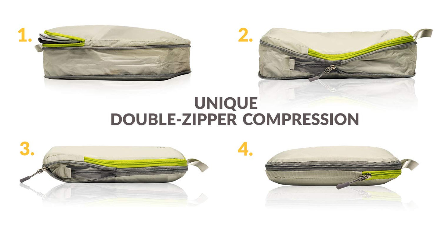 Ultralight Compression Packing Cubes, Suitcase and Backpack Travel Organizer Bags