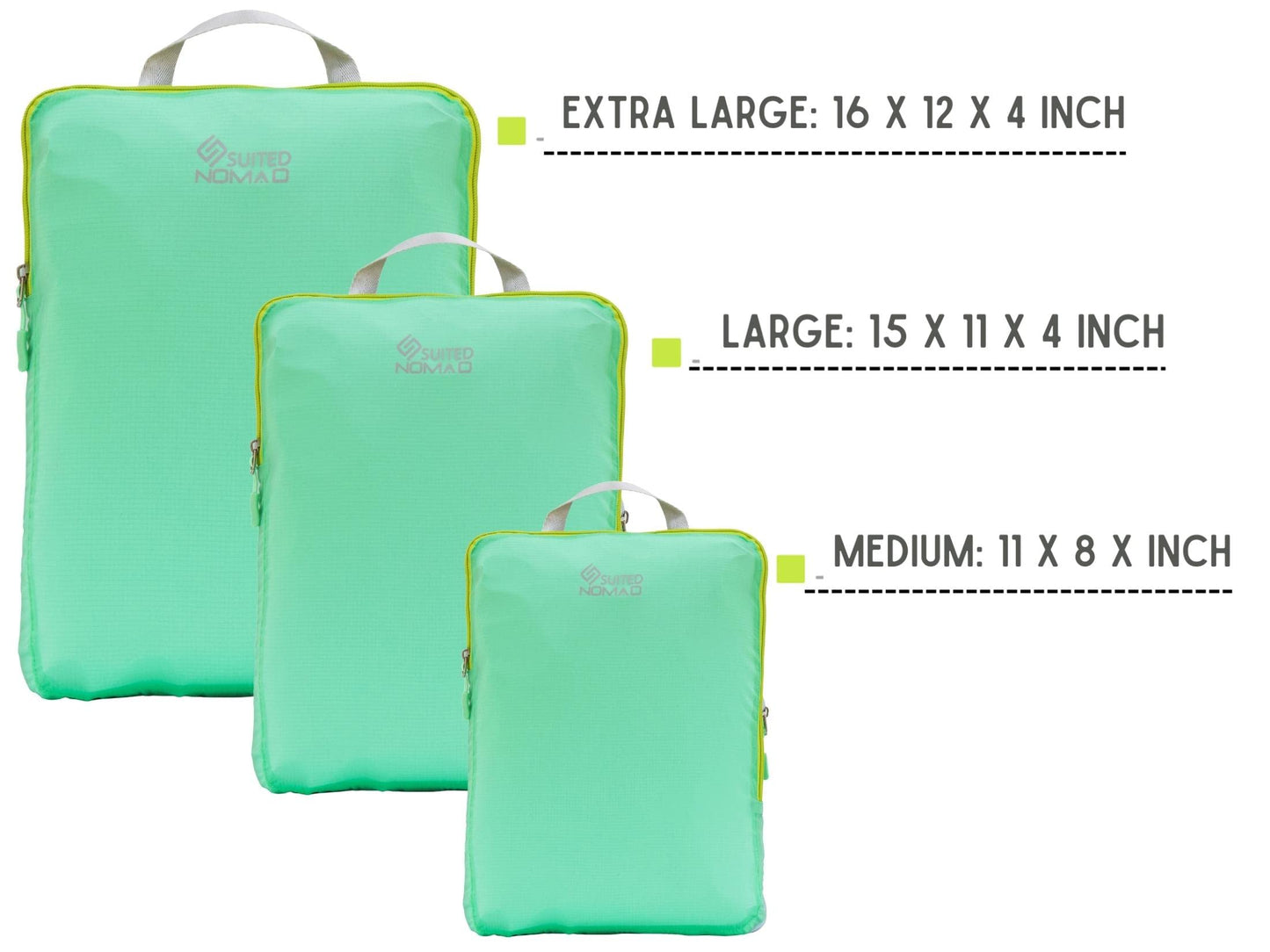Ultralight Compression Packing Cubes, Suitcase and Backpack Travel Organizer Bags