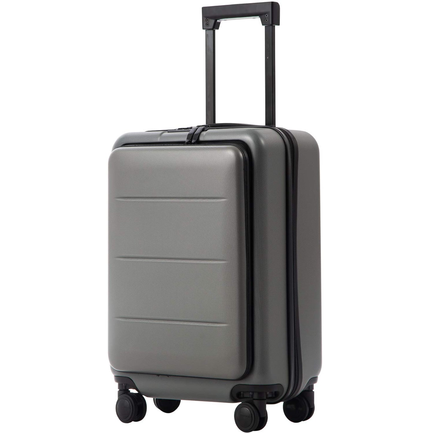 Luggage Suitcase Piece Carry On ABS+PC Spinner Trolley with pocket Compartment(White, 20in(carry on))
