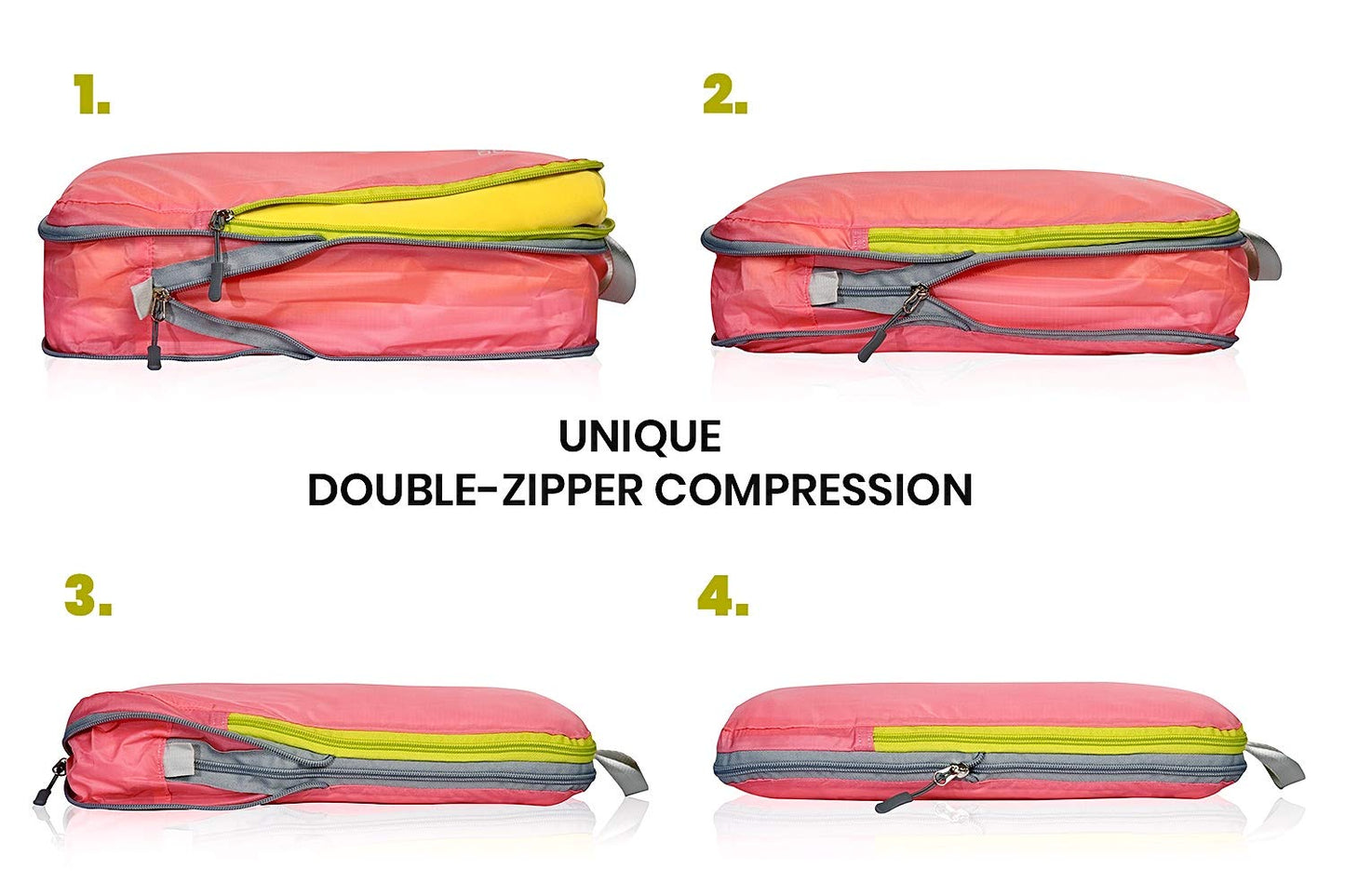 Ultralight Compression Packing Cubes, Suitcase and Backpack Travel Organizer Bags