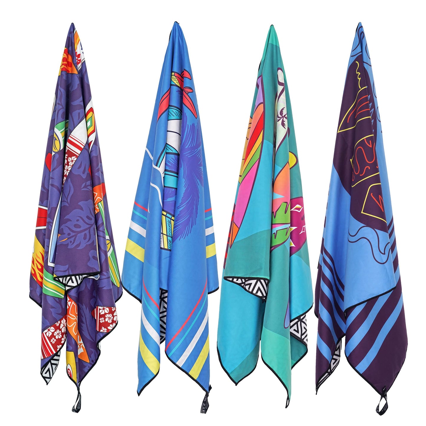 SL Travel Gear - 4Monster Microfiber Beach Towel Quick Dry,Super Absorbent Lightweight Travel Towel for Swimmers, Sand Free Camping Towel, Beach Towels for Pool, Swim, Water Sports,Yoga,Gym,Backpacking