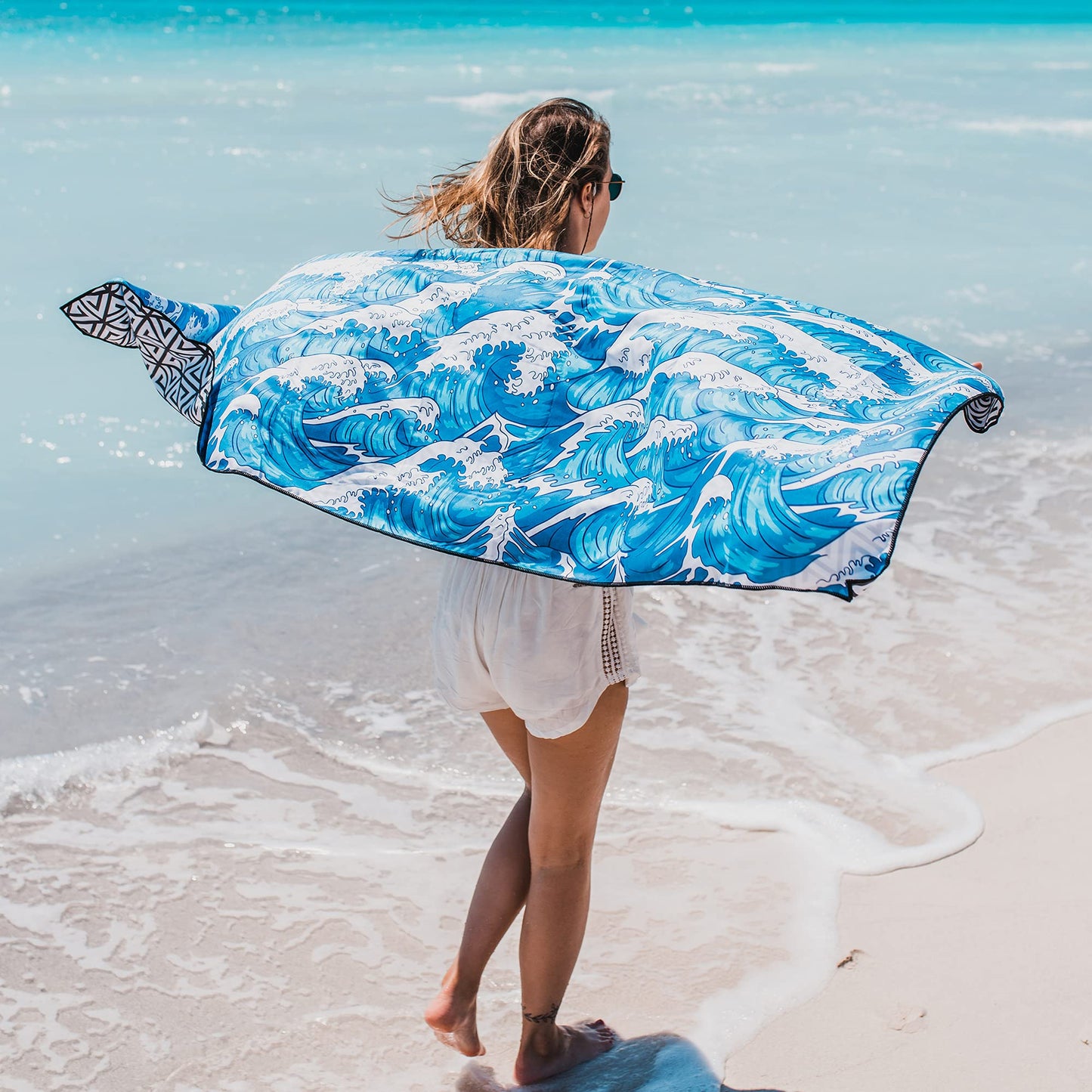 SL Travel Gear - 4Monster Microfiber Beach Towel Quick Dry,Super Absorbent Lightweight Travel Towel for Swimmers, Sand Free Camping Towel, Beach Towels for Pool, Swim, Water Sports,Yoga,Gym,Backpacking