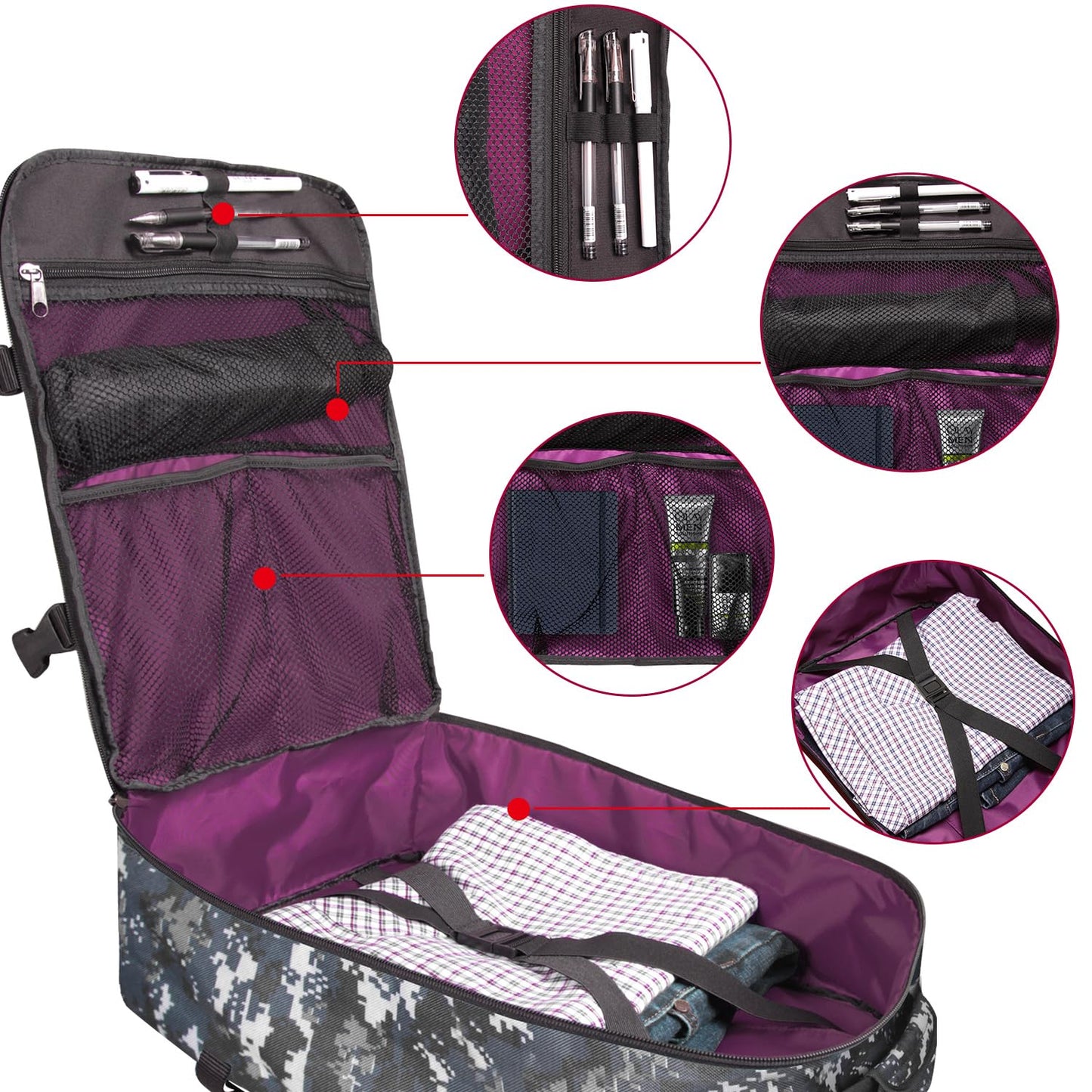 Business Trip Backpack 21L Flight Approved Carry on Daypack 15-inch Laptop Notebook, Travel Commute Gym Sport