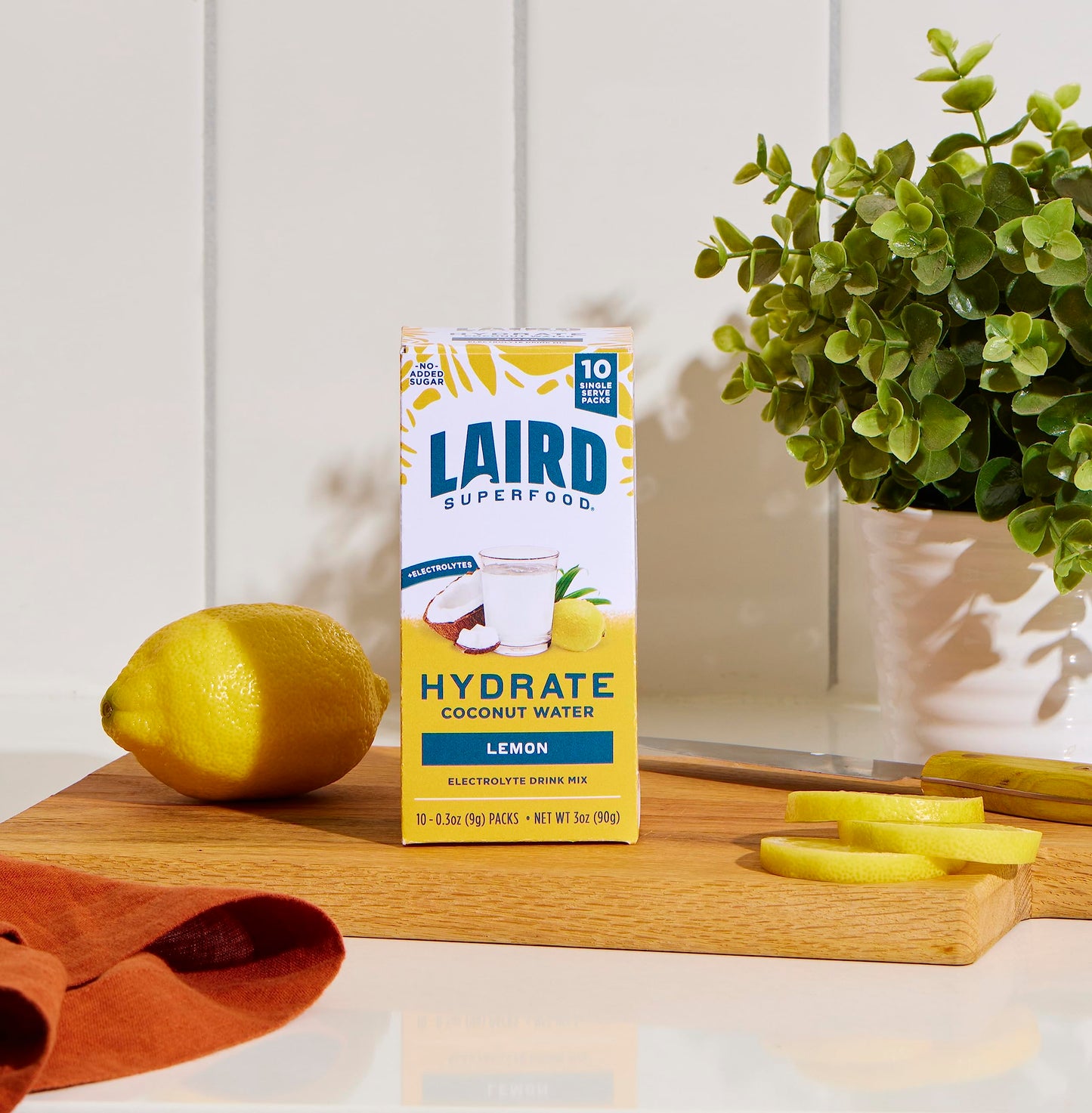 SL Travel Supplements - Laird Superfood HYDRATE Coconut Water Powder Drink Supplement with Coconut Water and Auqamin, All Natural, No Added Sugars, Gluten-Free, Non-GMO, Vegan, 8 oz. Bag, Pack of 1