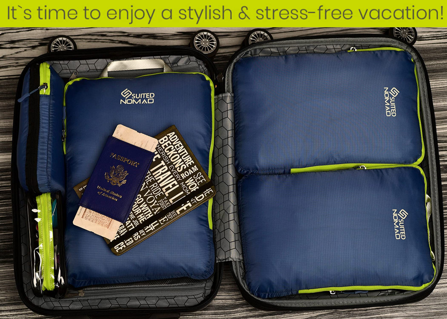 Ultralight Compression Packing Cubes, Suitcase and Backpack Travel Organizer Bags