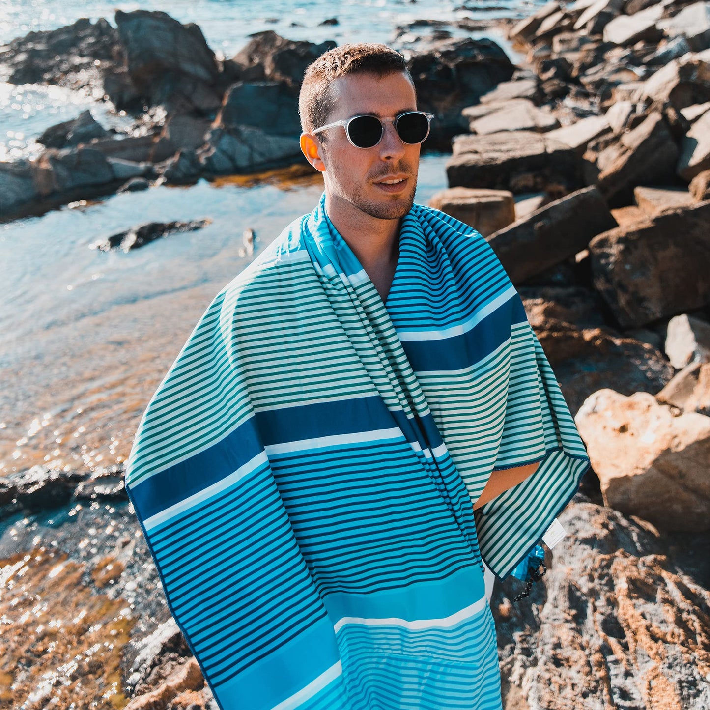 SL Travel Gear - 4Monster Microfiber Beach Towel Quick Dry,Super Absorbent Lightweight Travel Towel for Swimmers, Sand Free Camping Towel, Beach Towels for Pool, Swim, Water Sports,Yoga,Gym,Backpacking