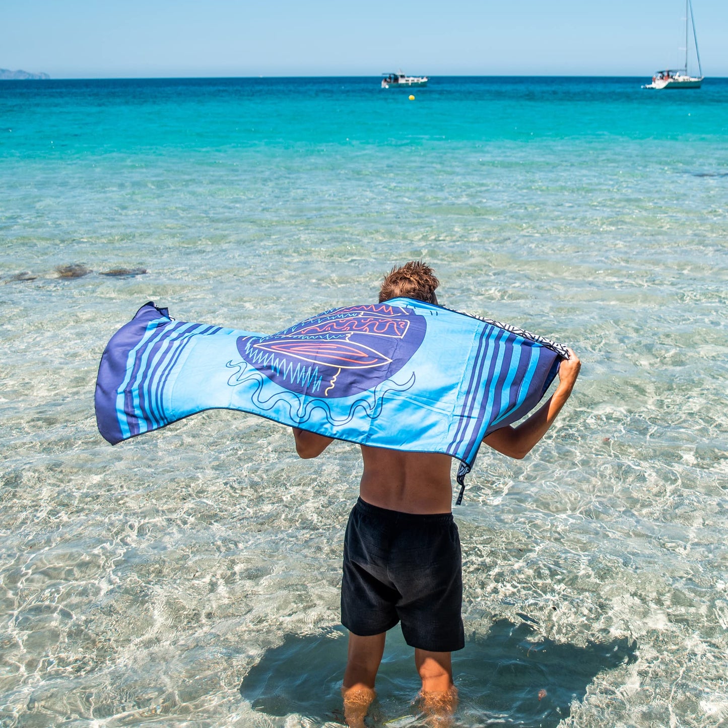 SL Travel Gear - 4Monster Microfiber Beach Towel Quick Dry,Super Absorbent Lightweight Travel Towel for Swimmers, Sand Free Camping Towel, Beach Towels for Pool, Swim, Water Sports,Yoga,Gym,Backpacking