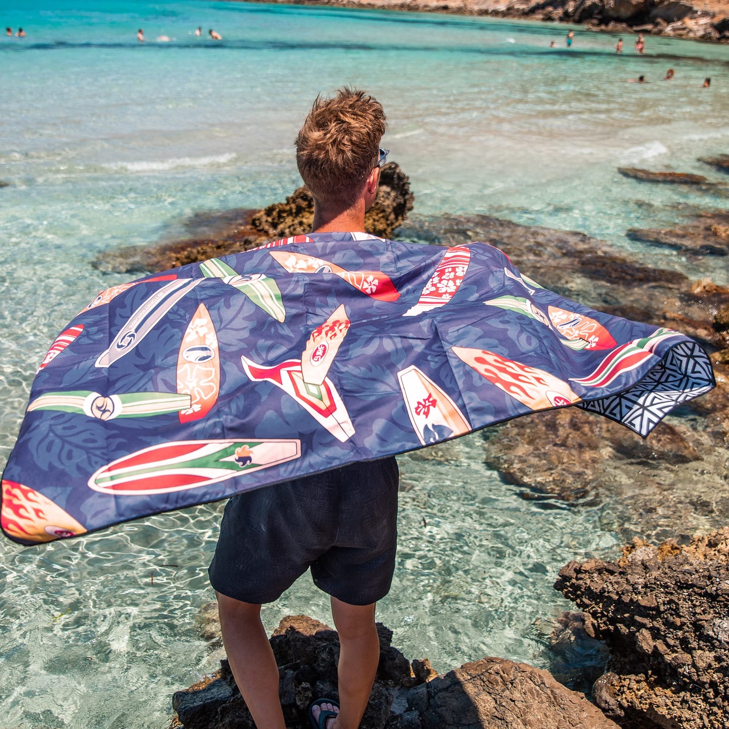 SL Travel Gear - 4Monster Microfiber Beach Towel Quick Dry,Super Absorbent Lightweight Travel Towel for Swimmers, Sand Free Camping Towel, Beach Towels for Pool, Swim, Water Sports,Yoga,Gym,Backpacking
