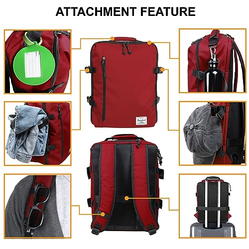 Business Trip Backpack 21L Flight Approved Carry on Daypack 15-inch Laptop Notebook, Travel Commute Gym Sport