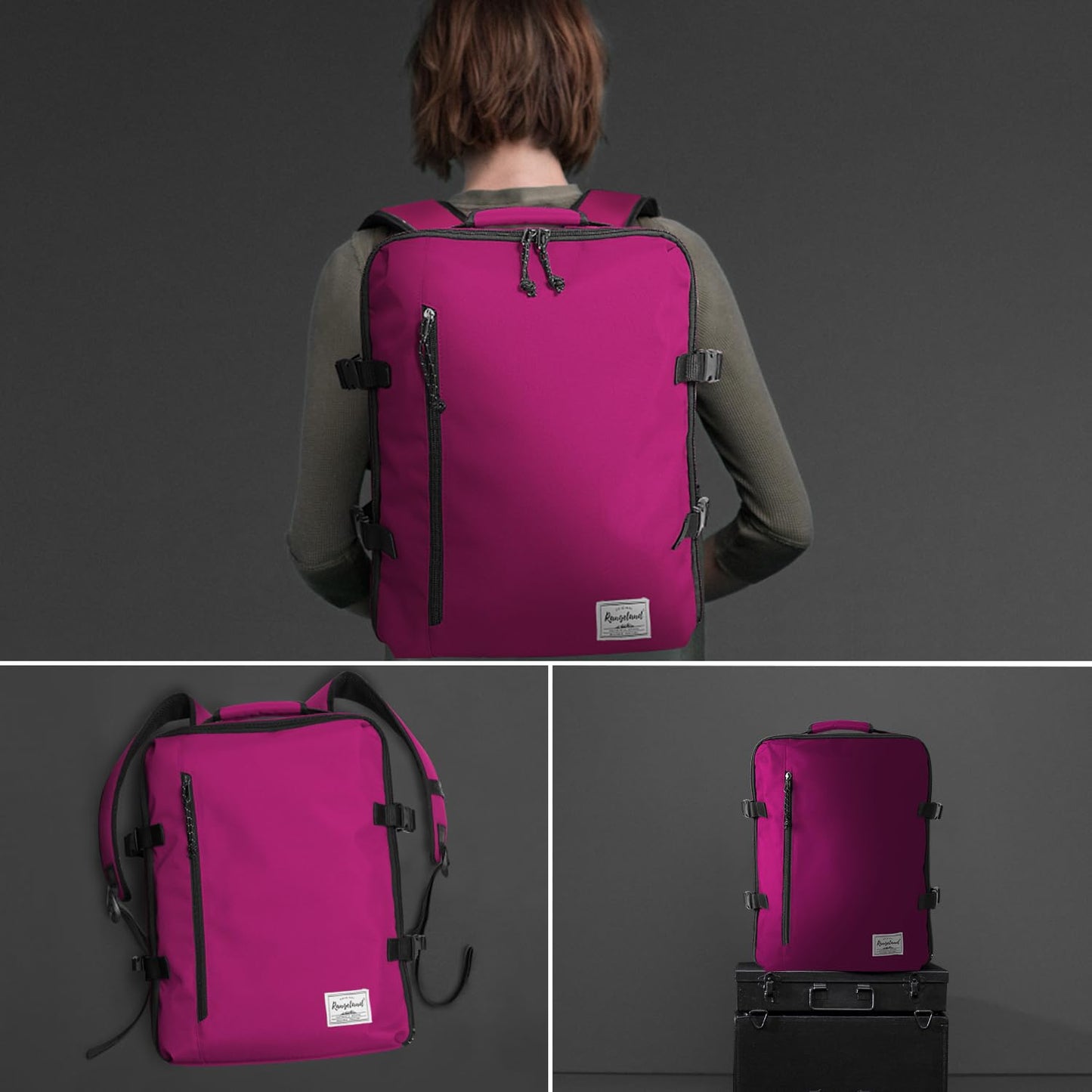 Business Trip Backpack 21L Flight Approved Carry on Daypack 15-inch Laptop Notebook, Travel Commute Gym Sport
