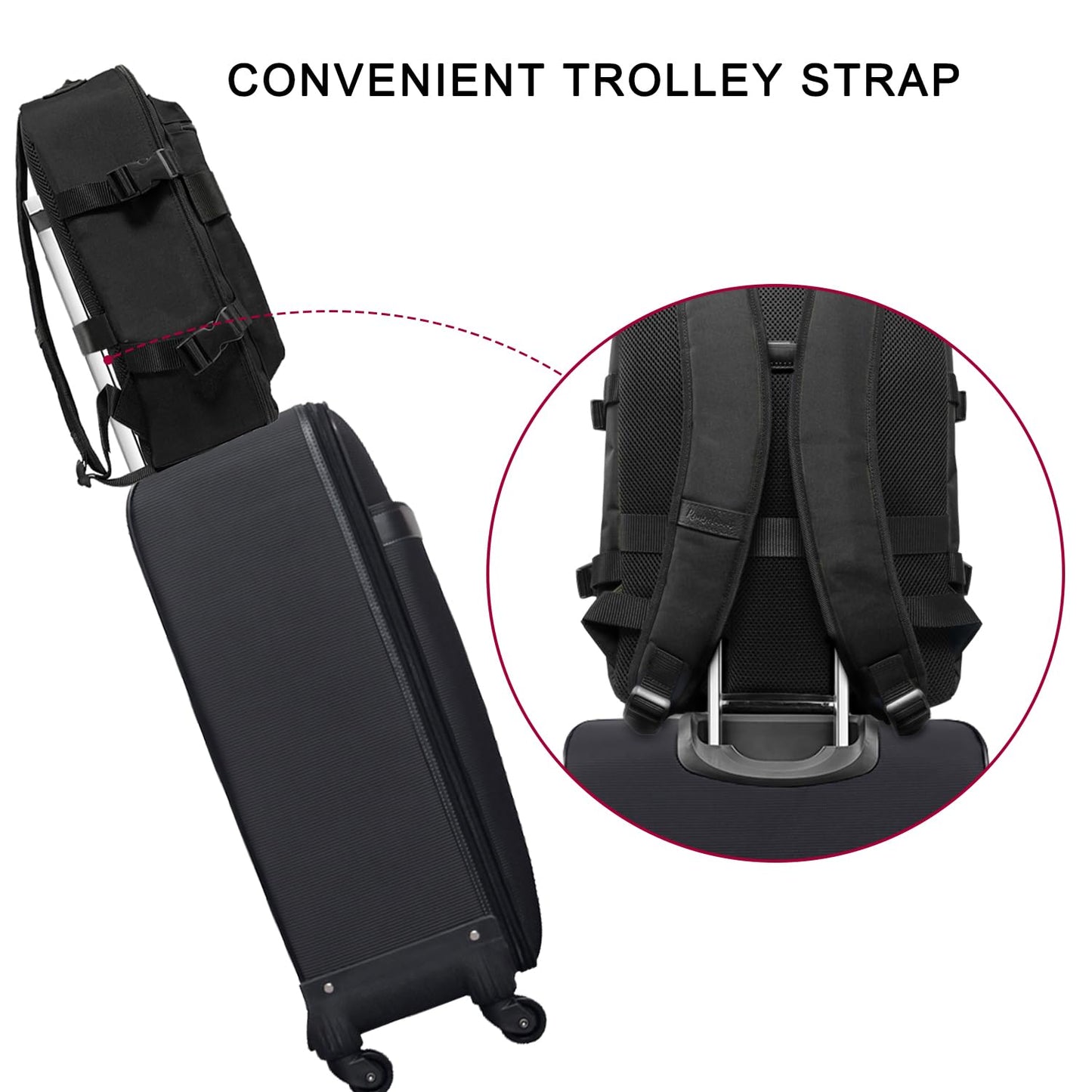 Business Trip Backpack 21L Flight Approved Carry on Daypack 15-inch Laptop Notebook, Travel Commute Gym Sport