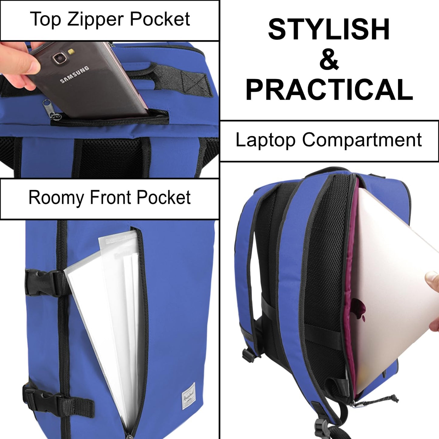 Business Trip Backpack 21L Flight Approved Carry on Daypack 15-inch Laptop Notebook, Travel Commute Gym Sport
