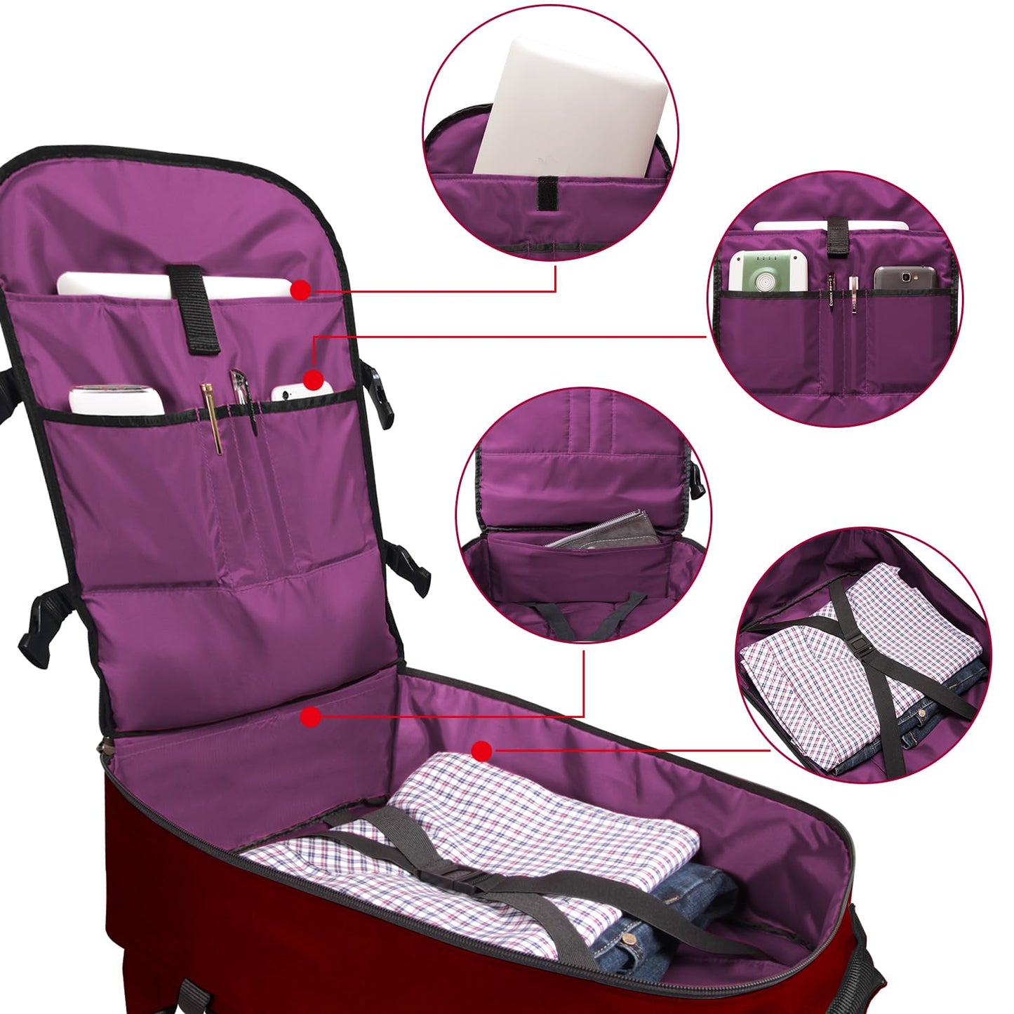 Business Trip Backpack 21L Flight Approved Carry on Daypack 15-inch Laptop Notebook, Travel Commute Gym Sport