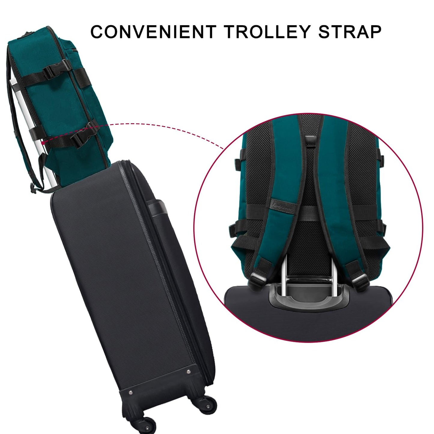 Business Trip Backpack 21L Flight Approved Carry on Daypack 15-inch Laptop Notebook, Travel Commute Gym Sport