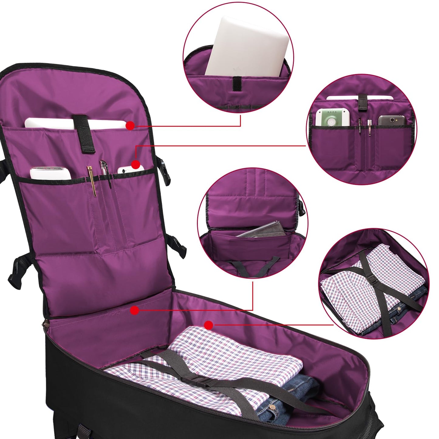 Business Trip Backpack 21L Flight Approved Carry on Daypack 15-inch Laptop Notebook, Travel Commute Gym Sport