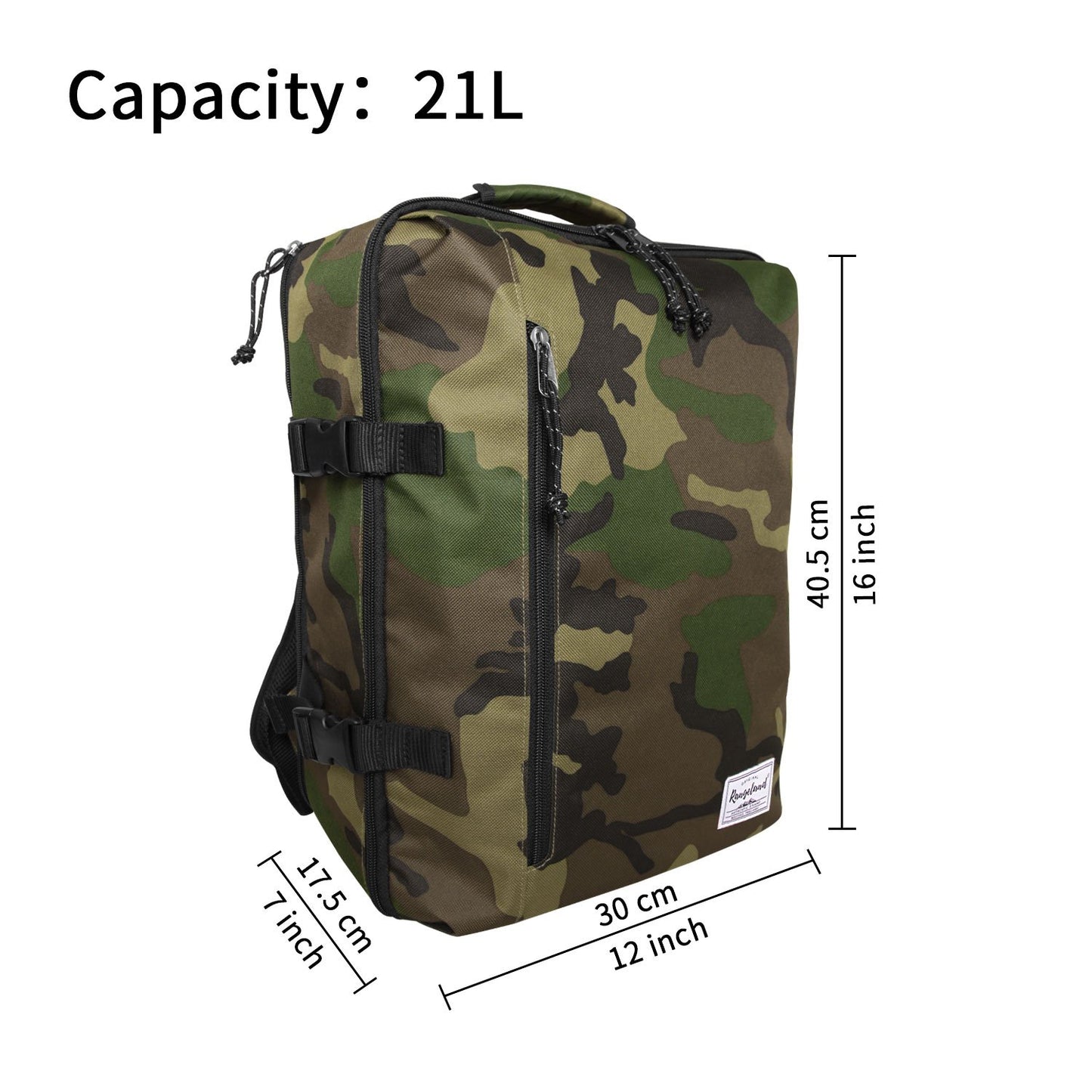 Business Trip Backpack 21L Flight Approved Carry on Daypack 15-inch Laptop Notebook, Travel Commute Gym Sport