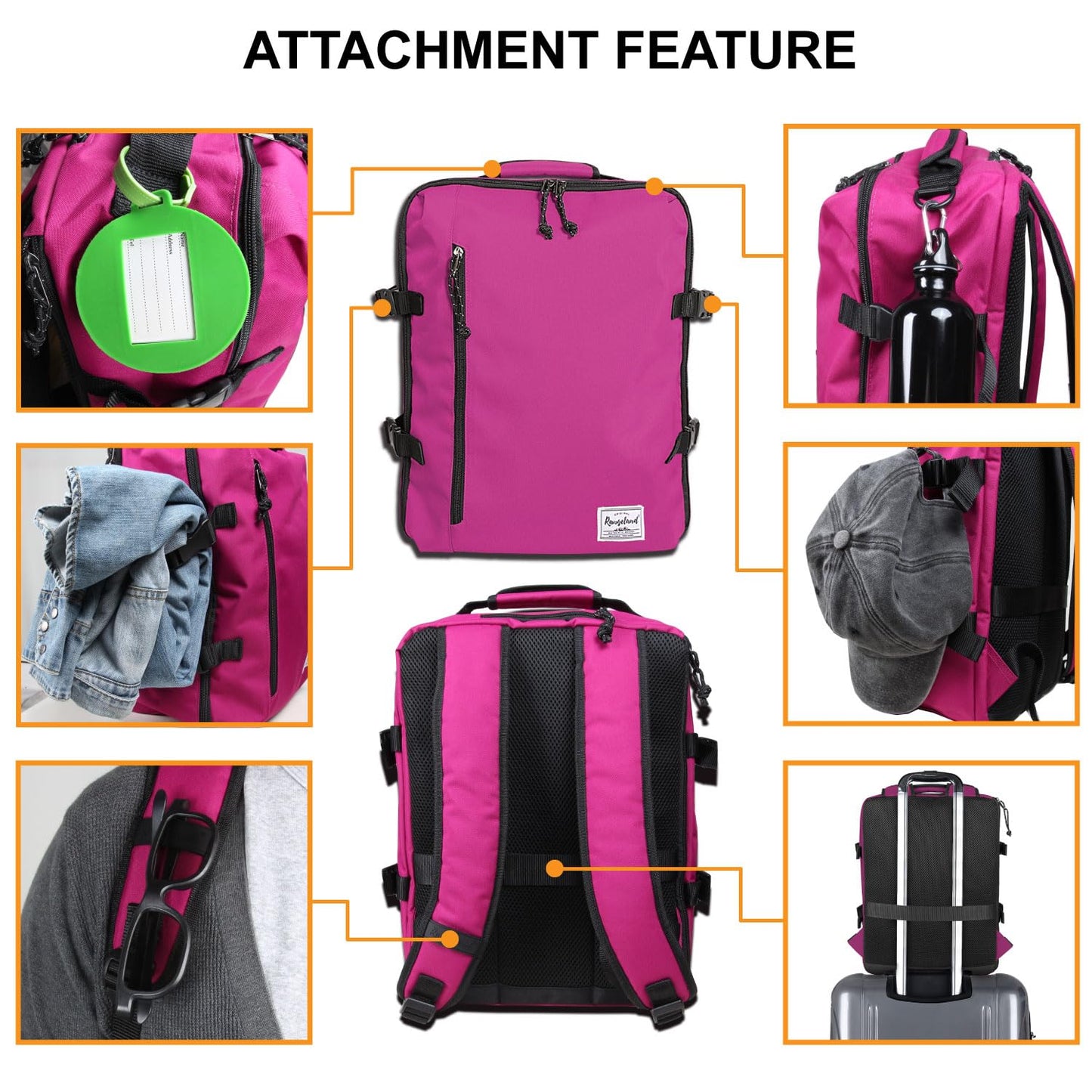 Business Trip Backpack 21L Flight Approved Carry on Daypack 15-inch Laptop Notebook, Travel Commute Gym Sport