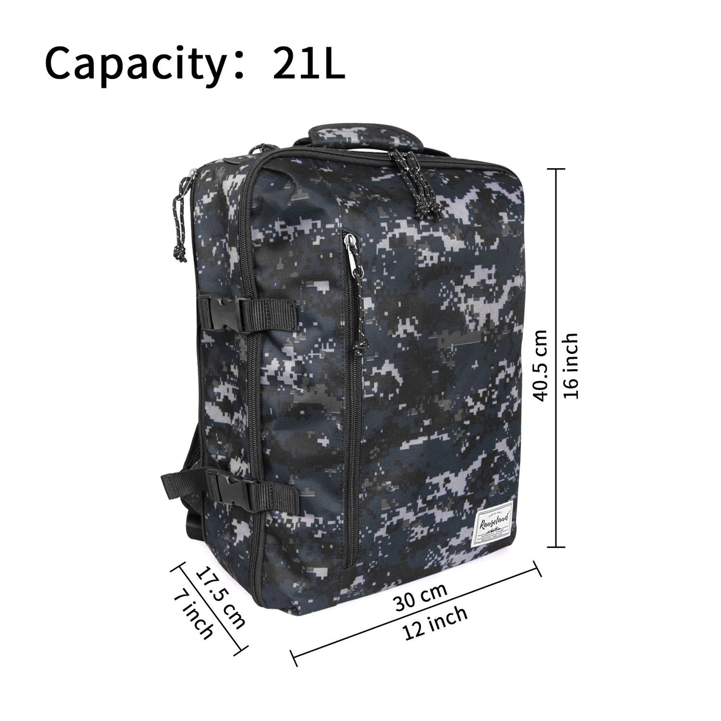 Business Trip Backpack 21L Flight Approved Carry on Daypack 15-inch Laptop Notebook, Travel Commute Gym Sport