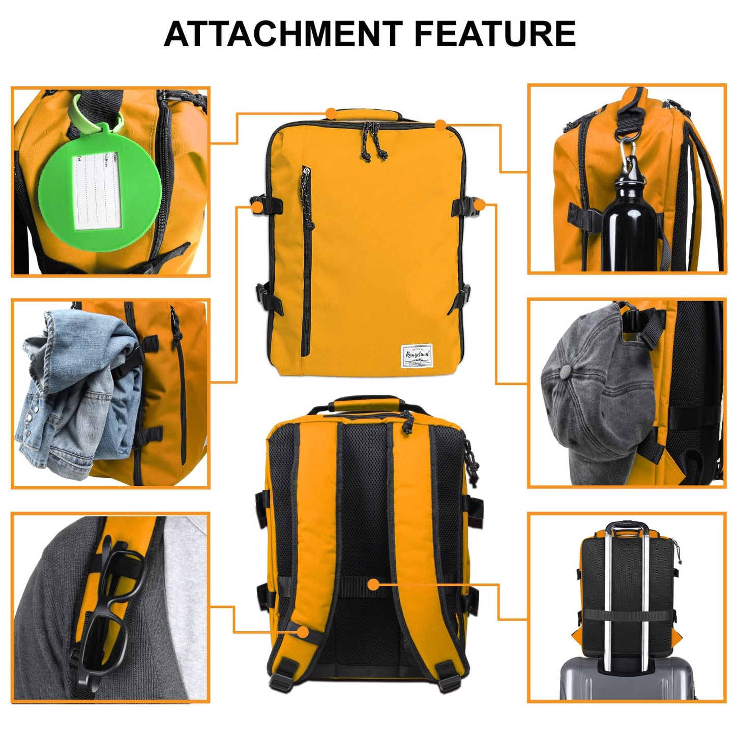 Business Trip Backpack 21L Flight Approved Carry on Daypack 15-inch Laptop Notebook, Travel Commute Gym Sport