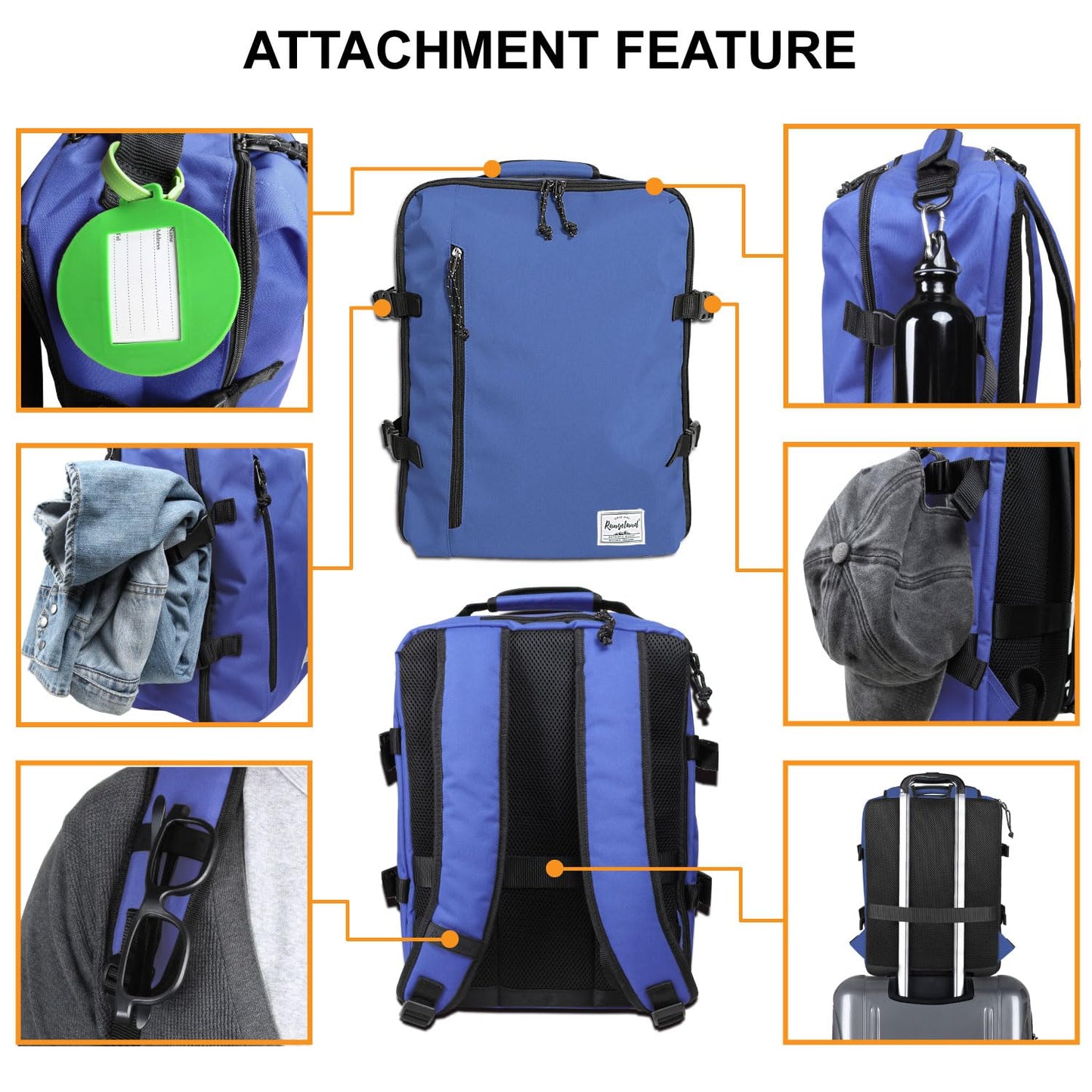 Business Trip Backpack 21L Flight Approved Carry on Daypack 15-inch Laptop Notebook, Travel Commute Gym Sport