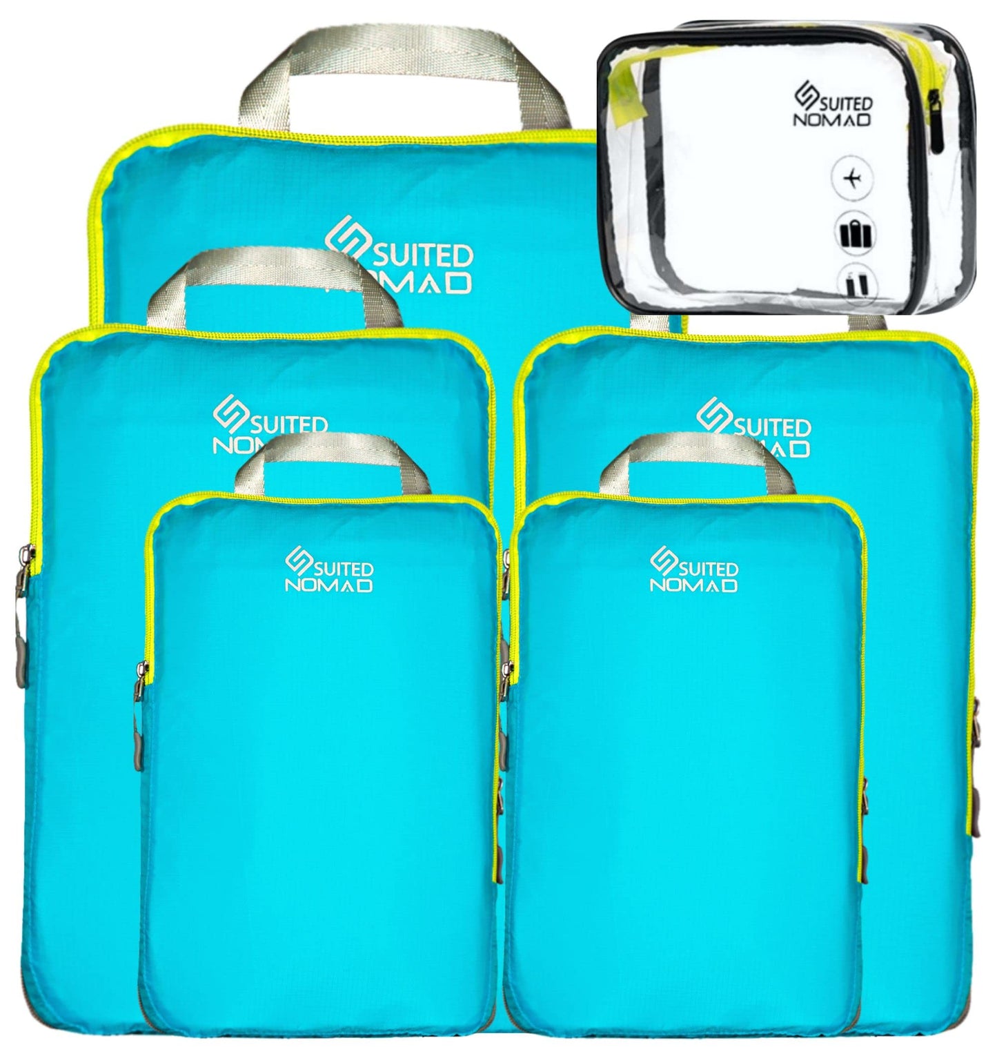 Ultralight Compression Packing Cubes, Suitcase and Backpack Travel Organizer Bags