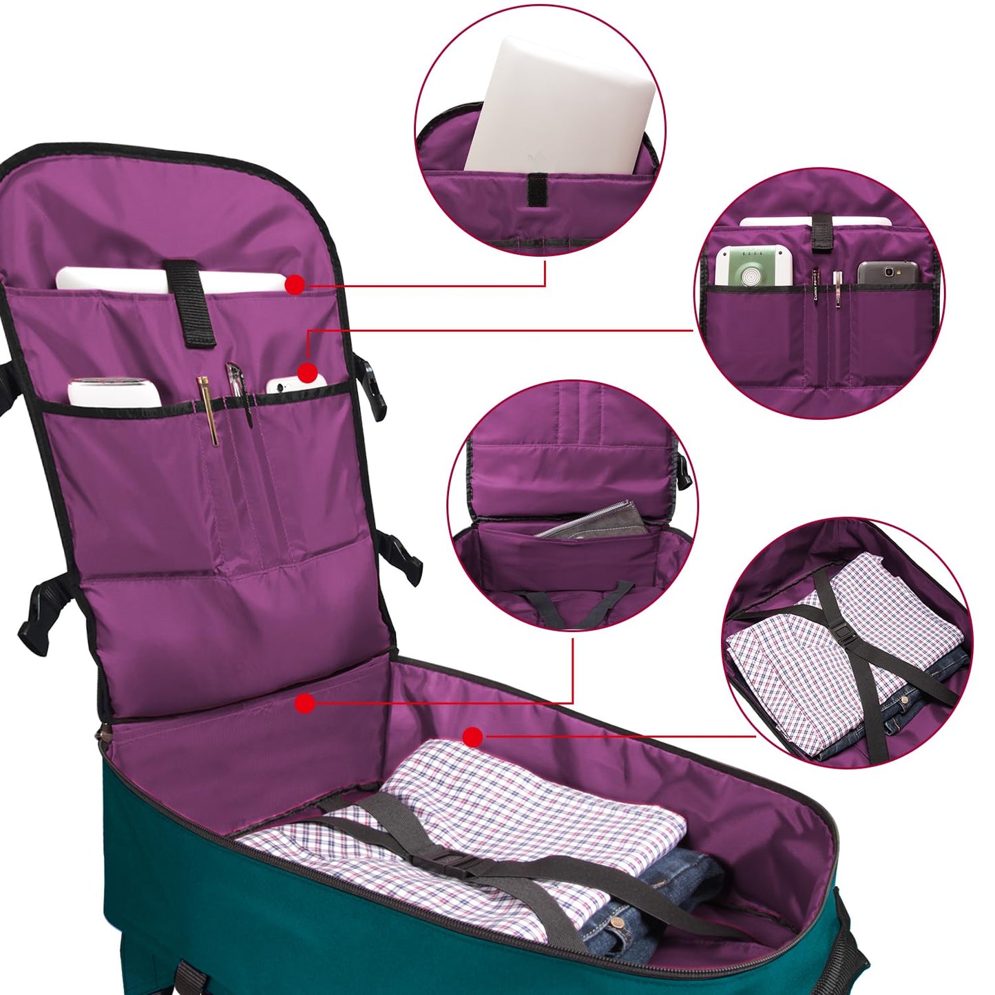 Business Trip Backpack 21L Flight Approved Carry on Daypack 15-inch Laptop Notebook, Travel Commute Gym Sport
