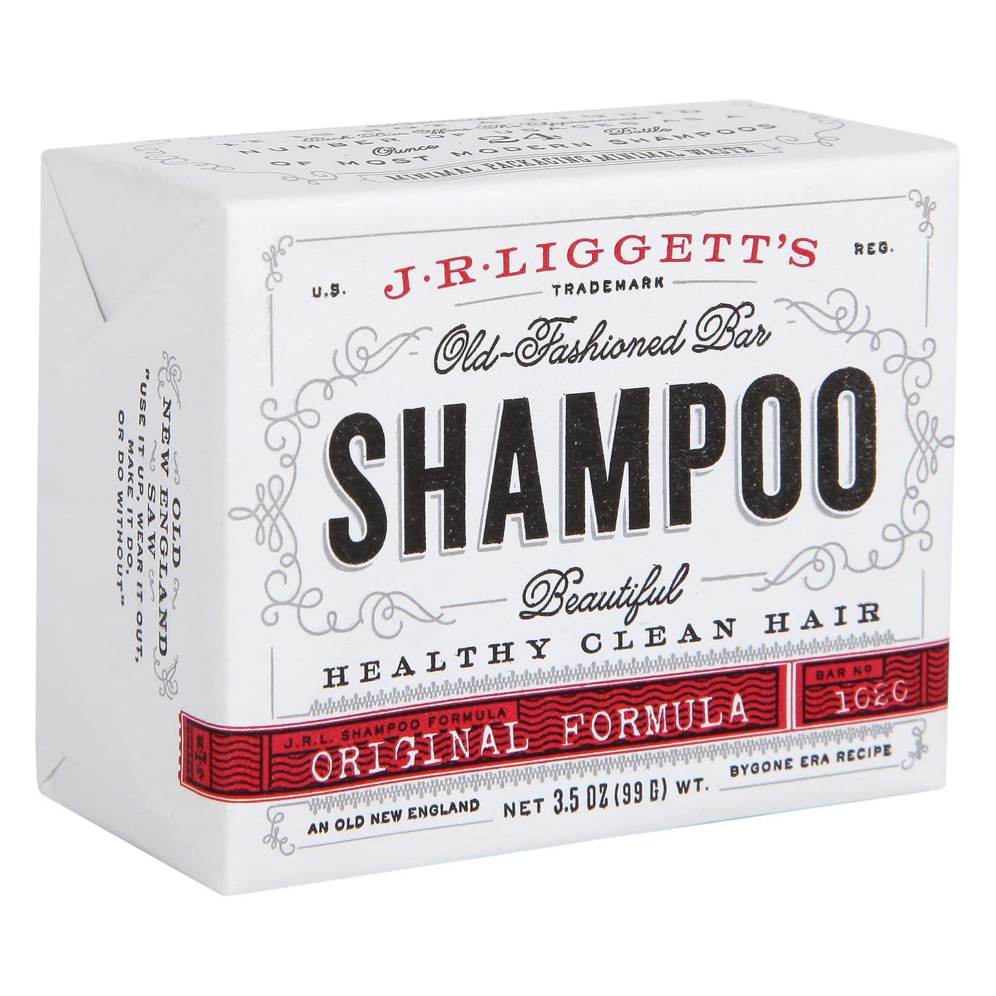 SL Travel Gear - J·R·LIGGETT'S All-Natural Mini Shampoo Bars with Antioxidants - Sulfate-Free, Supports Strong and Healthy Hair, Travel Pouch Pack of 4