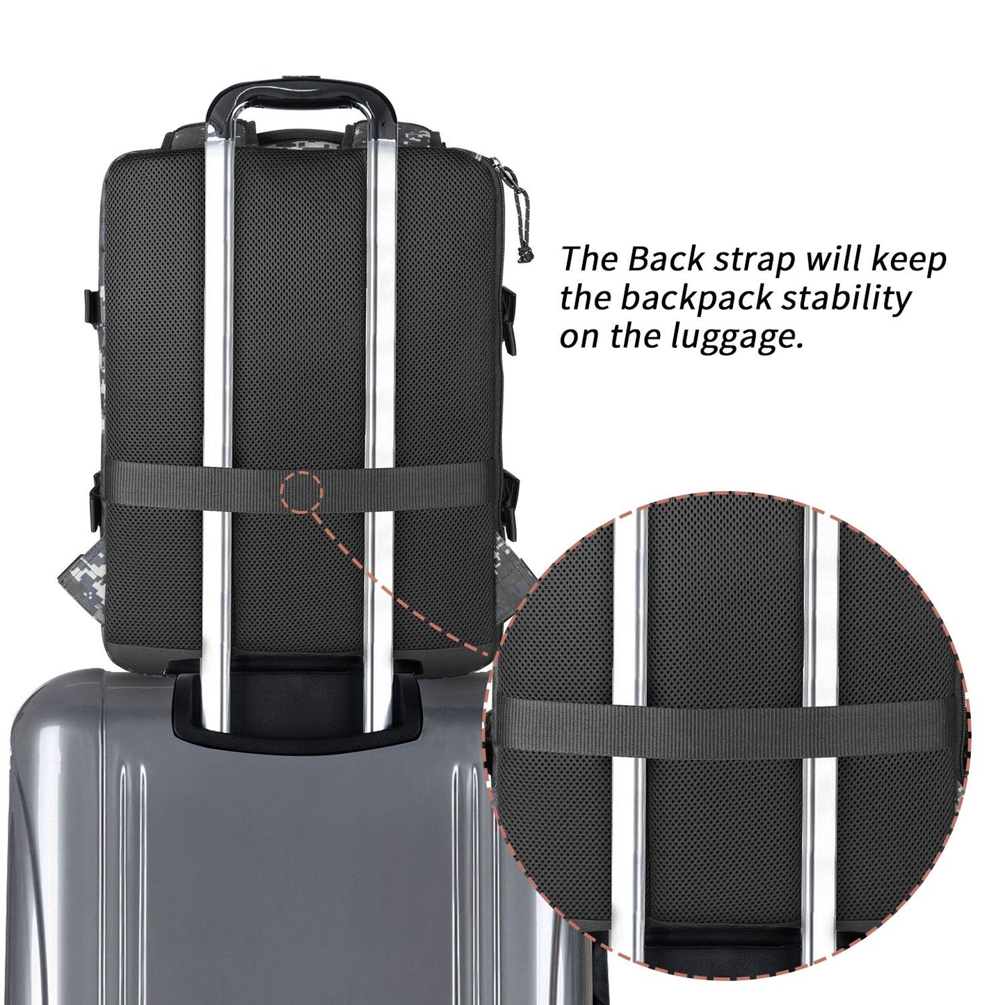 Business Trip Backpack 21L Flight Approved Carry on Daypack 15-inch Laptop Notebook, Travel Commute Gym Sport