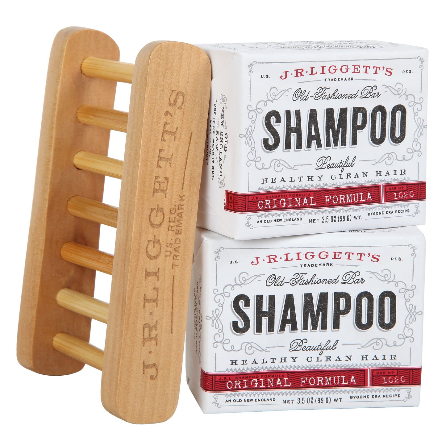 SL Travel Gear - J·R·LIGGETT'S All-Natural Mini Shampoo Bars with Antioxidants - Sulfate-Free, Supports Strong and Healthy Hair, Travel Pouch Pack of 4