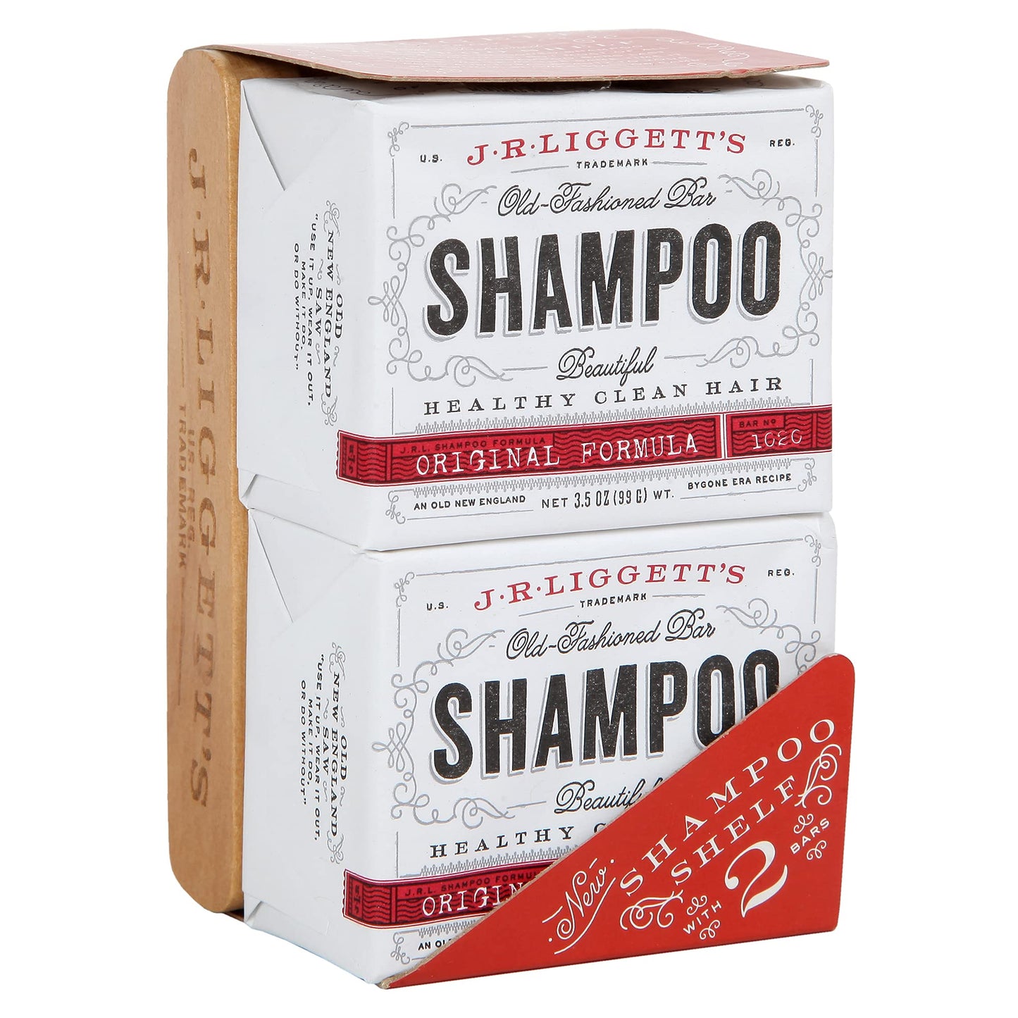 SL Travel Gear - J·R·LIGGETT'S All-Natural Mini Shampoo Bars with Antioxidants - Sulfate-Free, Supports Strong and Healthy Hair, Travel Pouch Pack of 4