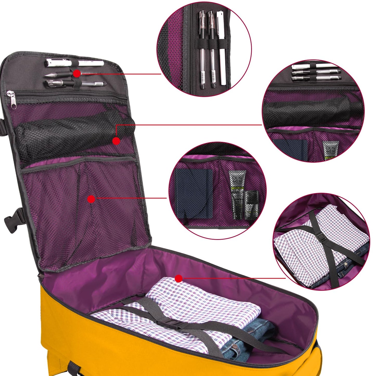 Business Trip Backpack 21L Flight Approved Carry on Daypack 15-inch Laptop Notebook, Travel Commute Gym Sport