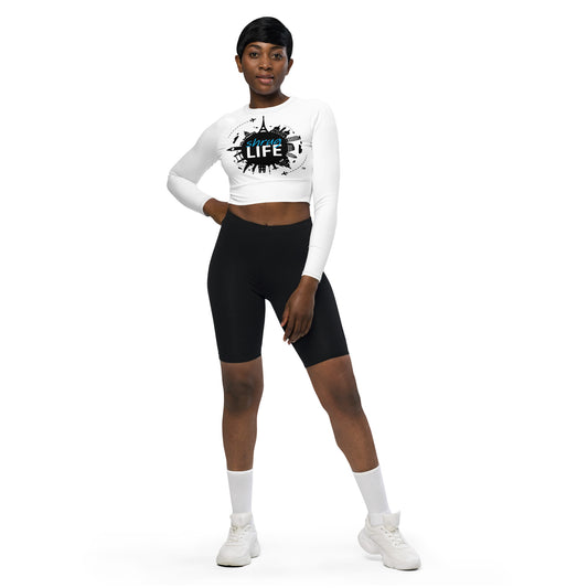 Recycled Long-Sleeve Crop Top